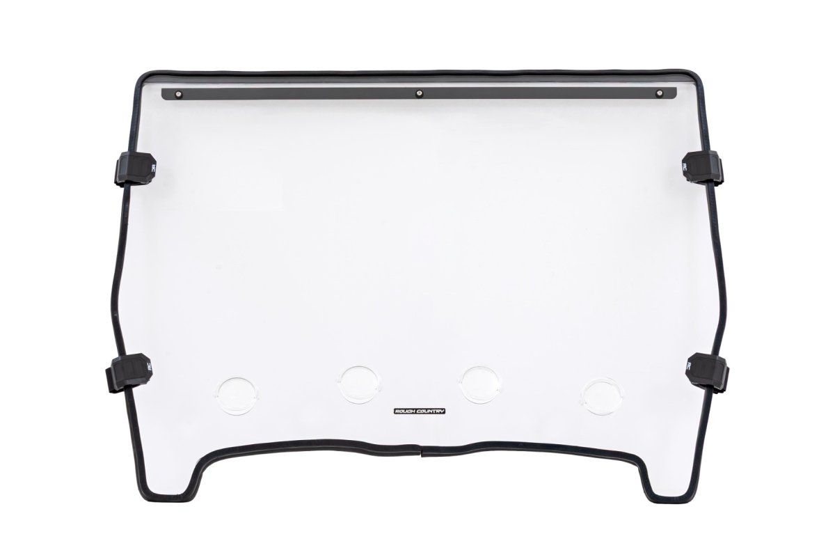 John Deere Gator XUV 625 Vented Full Windshield - Rough Country - Scratch Resistant - '11-'17